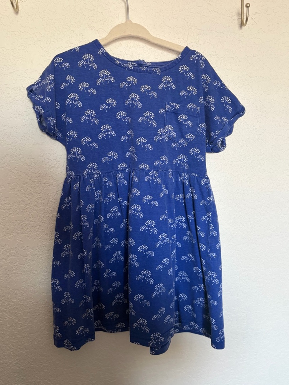 JoJo Maman Bebe Royal Blue Floral Knit Dress